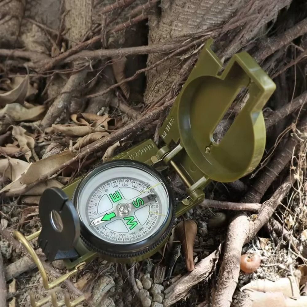 Compass Lensatic - 防水プロフェッショナルコンパス アルミ合金製 折りたたみレンズ アウトドアコンパス レンズ式デザイン ポータブルキャンプコンパス
