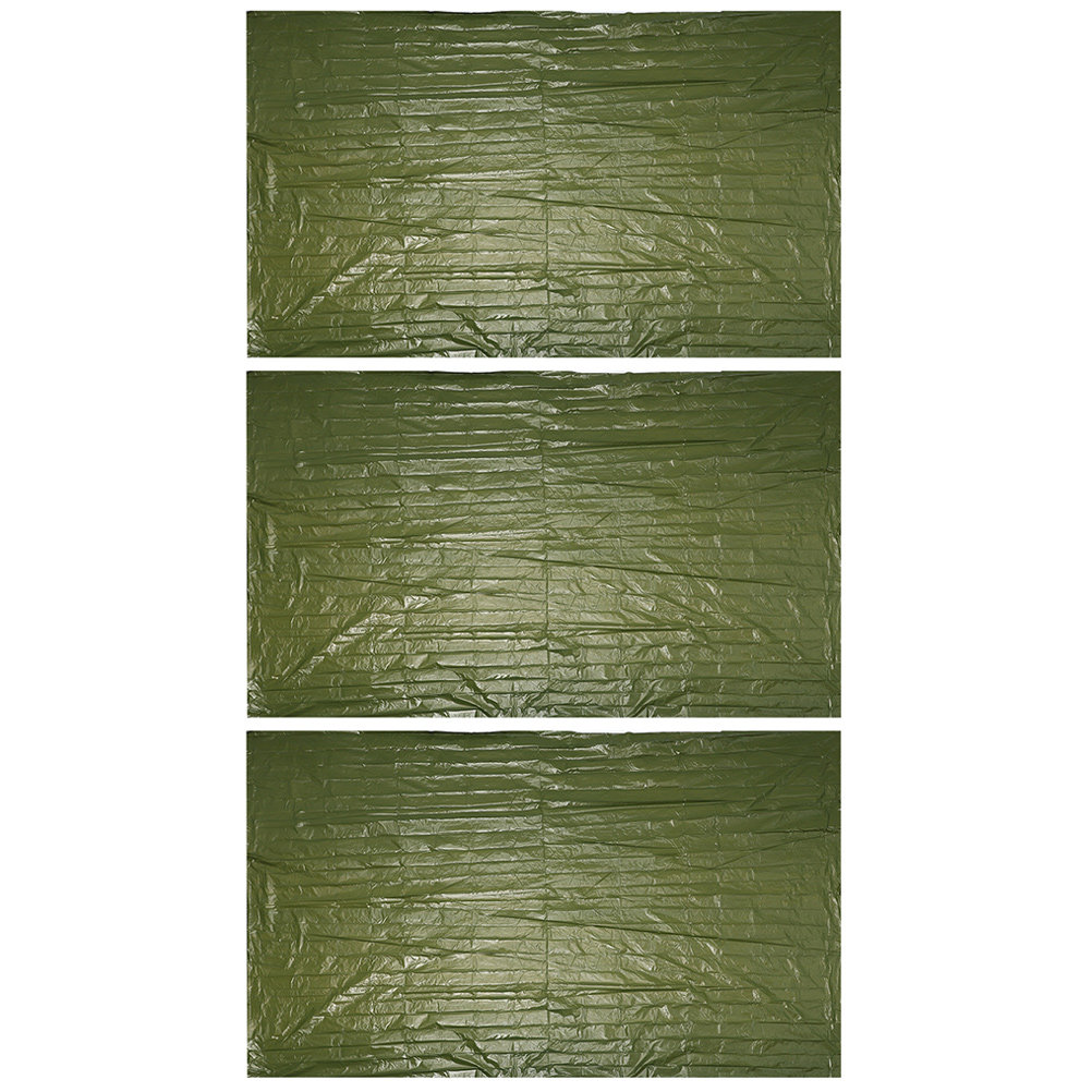 Survival Blanket Reflective - 3枚組 アウトドア用緊急ブランケット 防水 保温 サバイバル キャンプ用