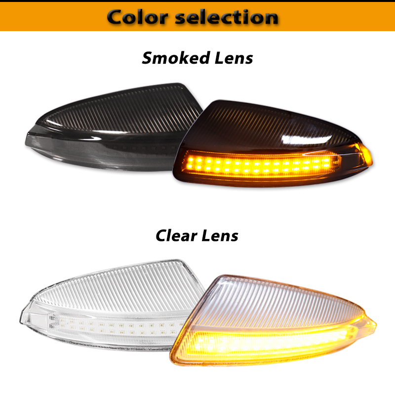 2個の動的シーケンシャルボールド/フローLEDミラーターンシ - Signal Panel Orange のレビューと価格