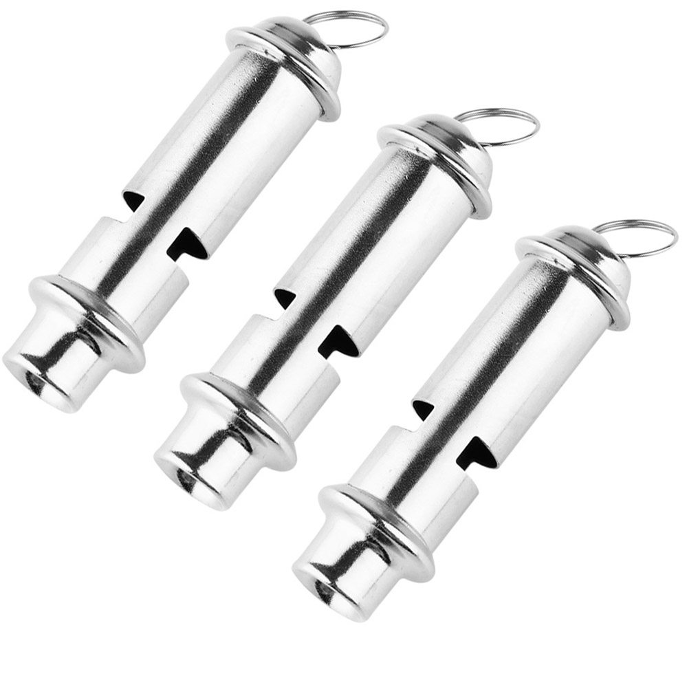 3個入り屋外用緊急ホイッスル ステンレス製サバイバル用高音ポ - Emergency Whistle Loud のレビューと価格