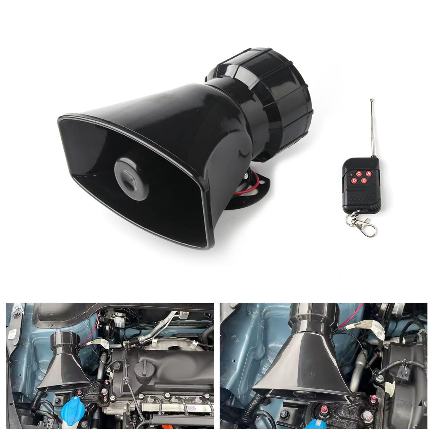 12V スピーカー 130dB ワイヤレス電子サイレン大音量 - Emergency Whistle Loud のレビューと価格