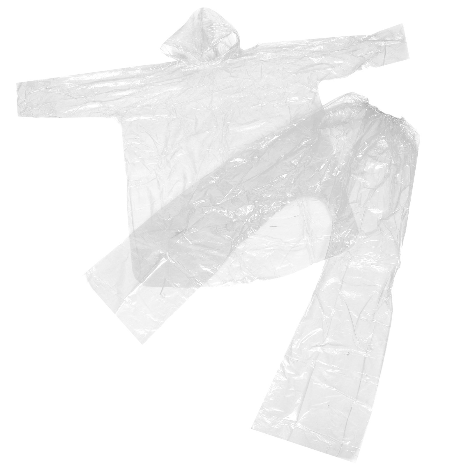 緊急用レインポンチョセット 透明プラスチック製フード付きレイ - Emergency Poncho Rain のレビューと価格
