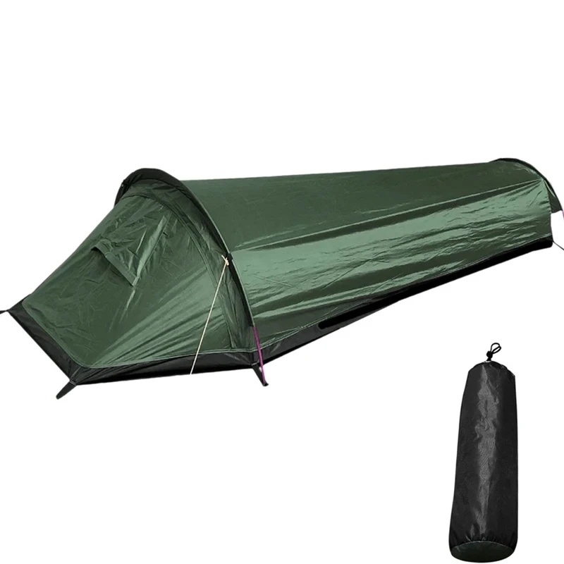 一人用キャンプテント、超軽量コンパクト寝袋、大容量防水バック - Emergency Mylar Tent のレビューと価格