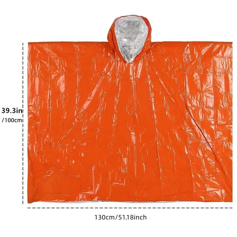 携帯用緊急ポンチョ4点セット、熱反射断熱レインコートブランケ - Survival Blanket Reflective のレビューと価格